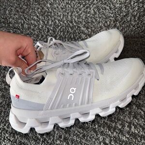 On Cloud Cloudswift3 White/Light Gray Running Shoes (box included)
